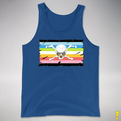 Queer Pride Pirate Flag Premium Tank Top - Royal Blue